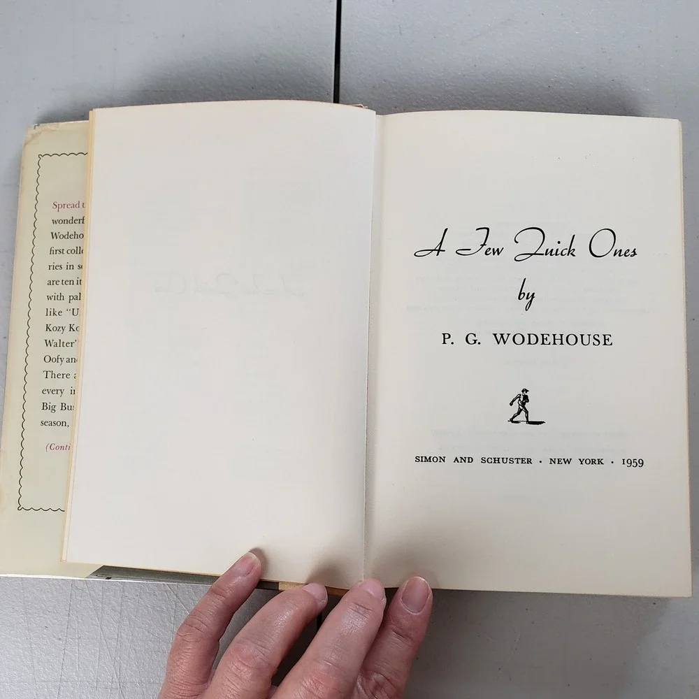 A Few Quick Ones P.G. Wodehouse 1959 First Printing Hardcover Dust Jacket Bacon